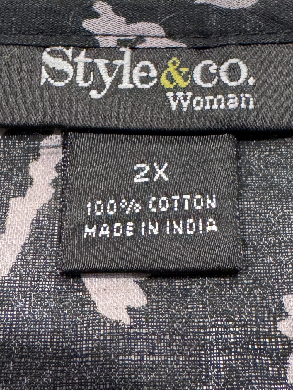 Style & Co. Women’s Black and Gray Floral Scoop-Neck Lined Tunic Size 2X NWT - Picture 11 of 14